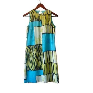 Vintage‎ y2k Russell Kent Dress Abstract Geometric Open back size 6 petite
